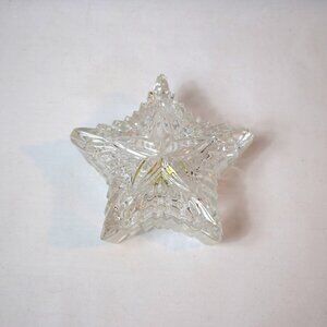 Vintage Zajecar Crystal Star Trinket Box  with Lid Presentation Box Gift